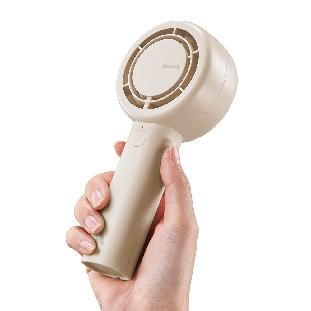 Aecooly PB01 İç Spiralli Çift Halka Hava Akışı Teknolojili 5 Kademeli Portatif Soğutucu El Fanı Pembe