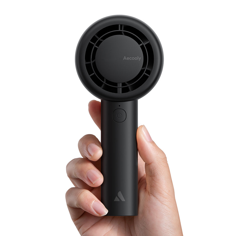 Aecooly PB01 İç Spiralli Çift Halka Hava Akışı Teknolojili 5 Kademeli Portatif Soğutucu El Fanı Pembe