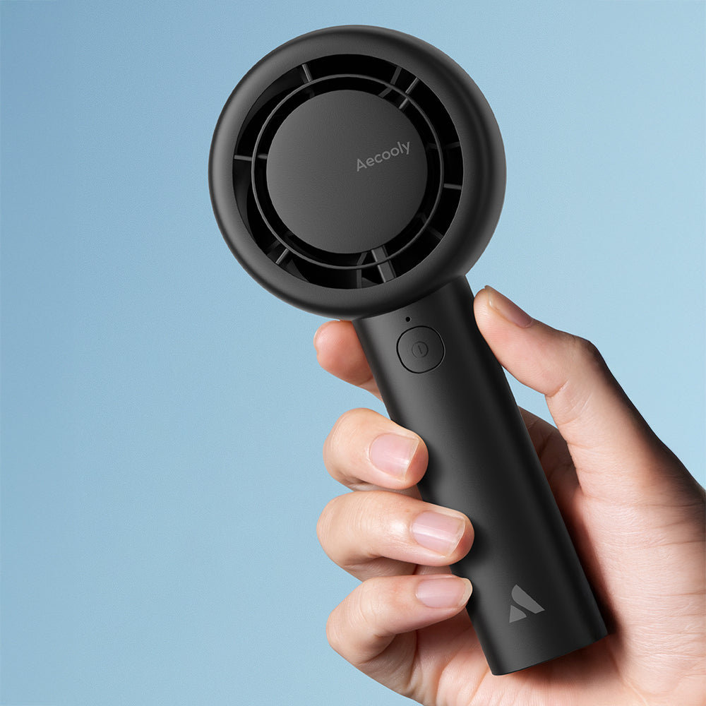 Aecooly PB01 İç Spiralli Çift Halka Hava Akışı Teknolojili 5 Kademeli Portatif Soğutucu El Fanı Bej