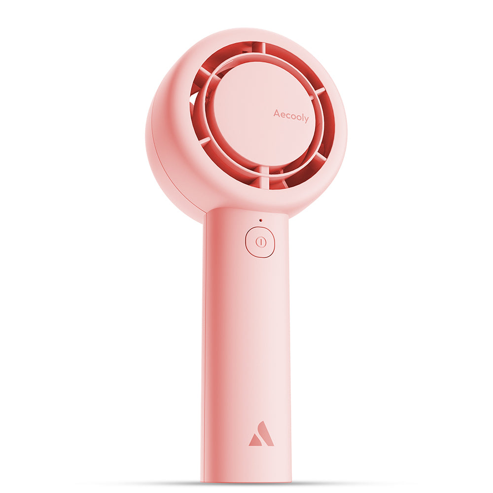 Aecooly PB01 İç Spiralli Çift Halka Hava Akışı Teknolojili 5 Kademeli Portatif Soğutucu El Fanı Pembe