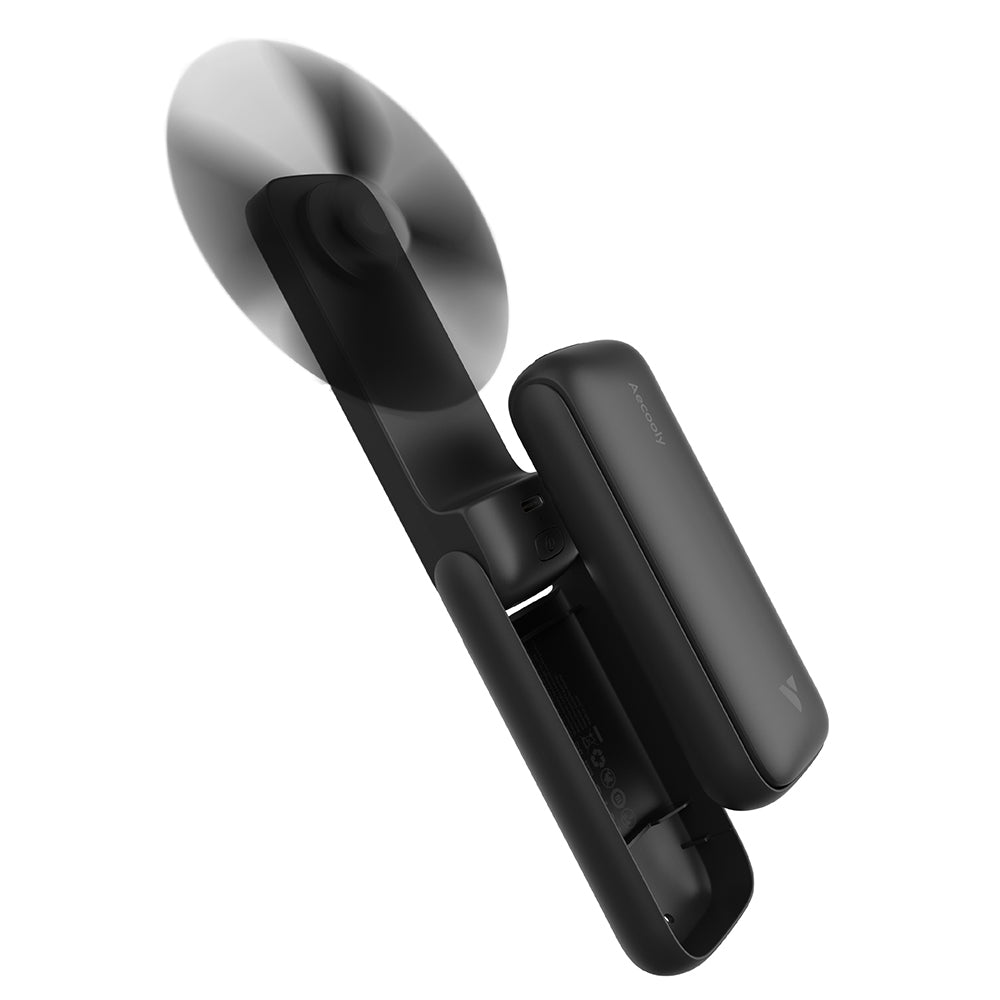 Aecooly PF01 Katlanabilen 3 Kademeli Portatif Soğutucu El Fanı Siyah