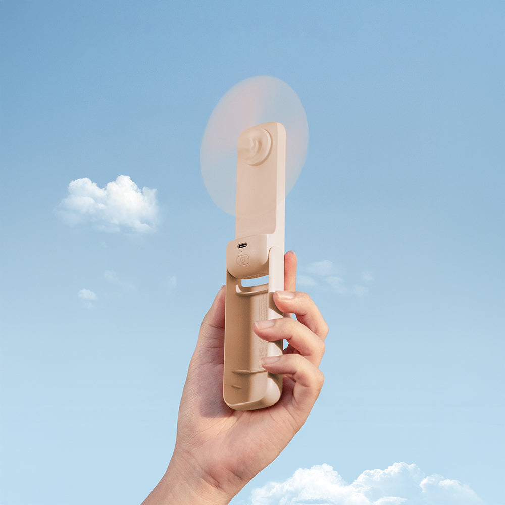 Aecooly PF01 Katlanabilen 3 Kademeli Portatif Soğutucu El Fanı Siyah