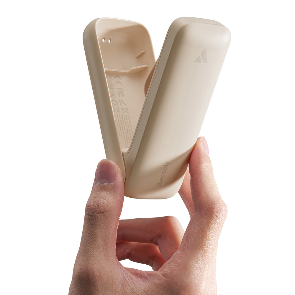 Aecooly PF01 Katlanabilen 3 Kademeli Portatif Soğutucu El Fanı Bej