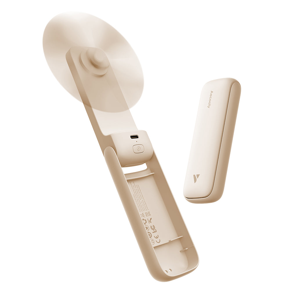 Aecooly PF01 Katlanabilen 3 Kademeli Portatif Soğutucu El Fanı Siyah