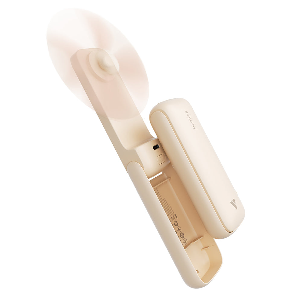 Aecooly PF01 Katlanabilen 3 Kademeli Portatif Soğutucu El Fanı Siyah