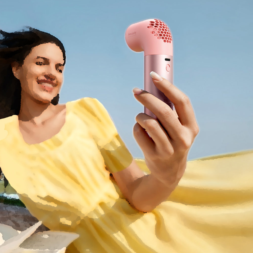 Aecooly PH01 Aero Pro Serisi Dijital LED Göstergeli Portatif Soğutucu El Fanı Siyah