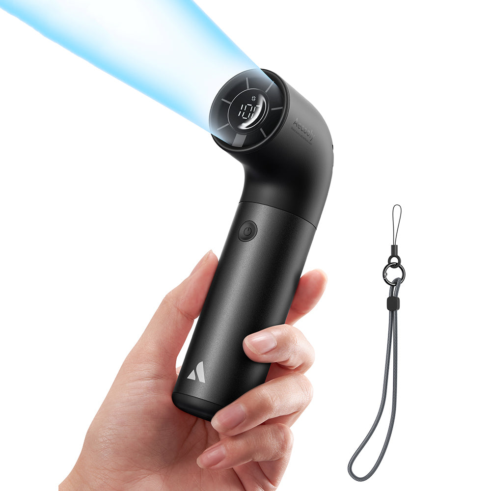 Aecooly PH01 Aero Pro Serisi Dijital LED Göstergeli Portatif Soğutucu El Fanı Gri