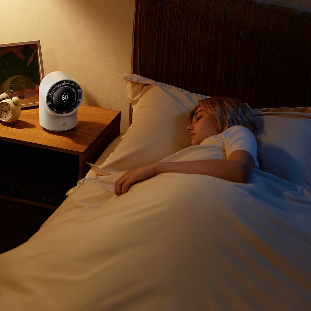 Aecooly TB01 Dijital LED Göstergeli Portatif Soğutucu Masa Fanı Beyaz