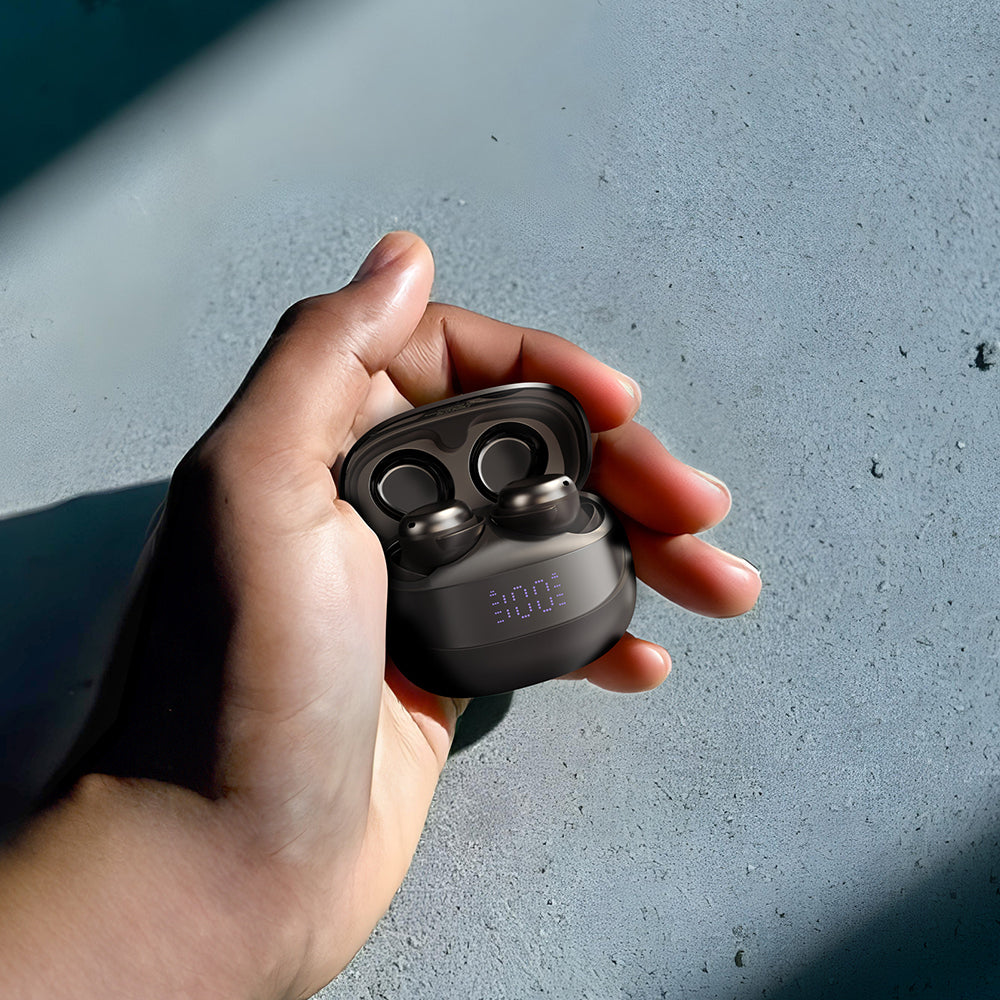 Amazingthing Amazsound Lite Dijital LED Göstergeli Kulak İçi Bluetooth Kulaklık v5.4 Siyah