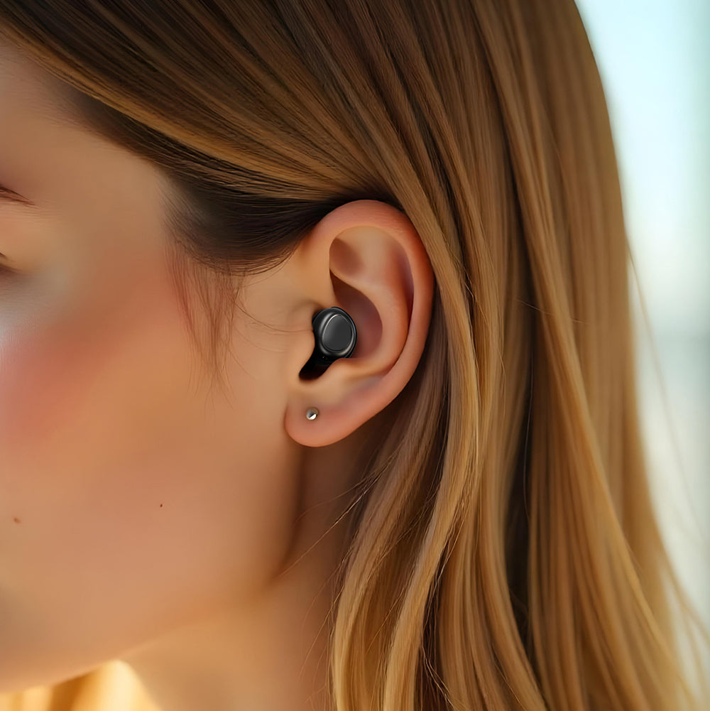 Amazingthing Amazsound Lite Dijital LED Göstergeli Kulak İçi Bluetooth Kulaklık v5.4 Siyah