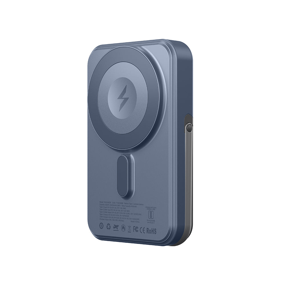 Amazingthing Thunder Go Akıllı Saat Kablosuz Şarj Özellikli PD 22.5W Standlı Wireless Powerbank 15W 10000mAh Mavi