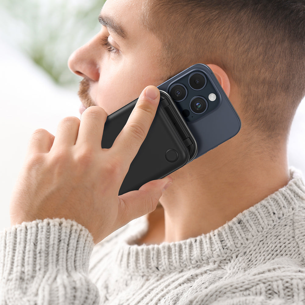 Amazingthing Thunder Pro Mag 6in1 PD22.5W Katlanabilir Standlı Kablosuz Powerbank 8000mAh Siyah