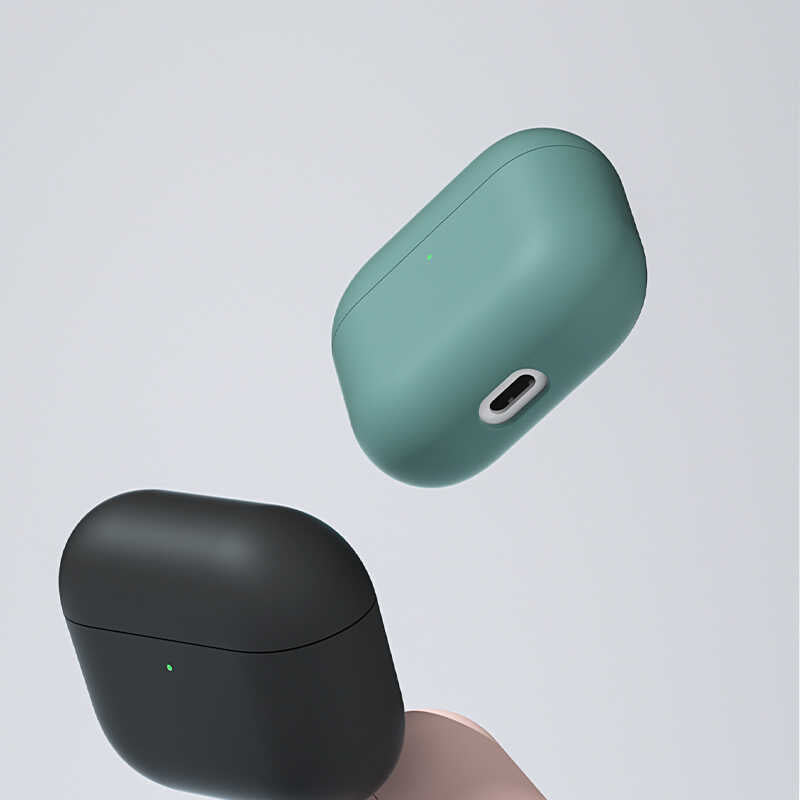 Apple Airpods 3 Kılıf Benks Liquid Silikon PC Kapak Siyah