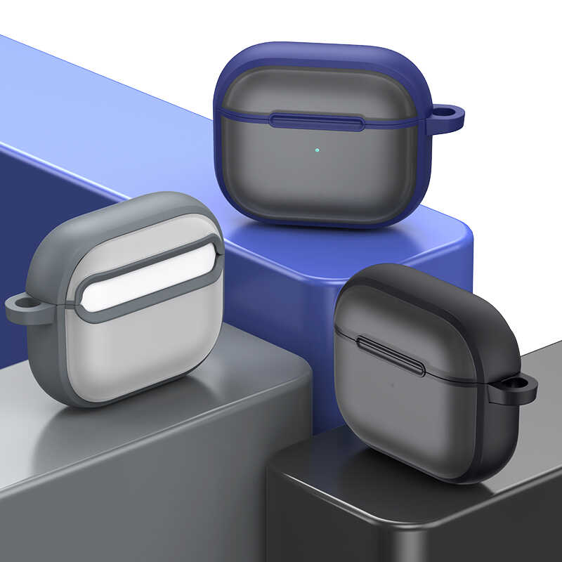 Apple Airpods 3 Kılıf Benks Mist Hybrid Kılıf Mavi