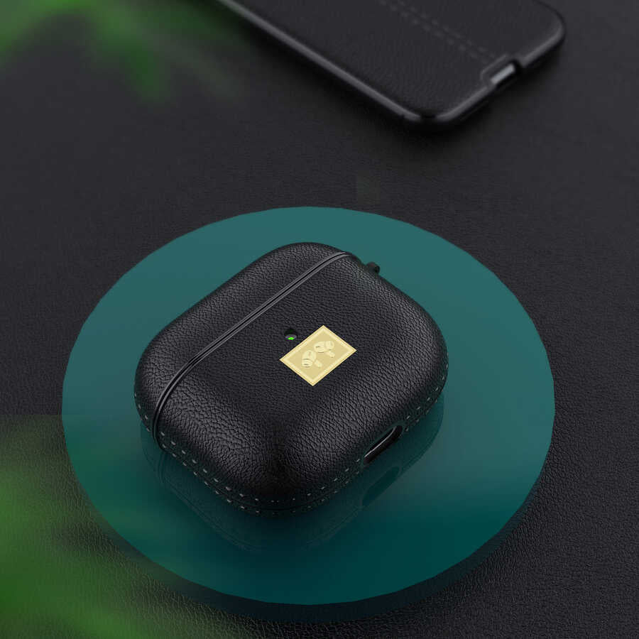 Apple Airpods 3. Nesil Kılıf Deri Görünümlü Askı Aparatlı Wlons Kılıf Kırmızı