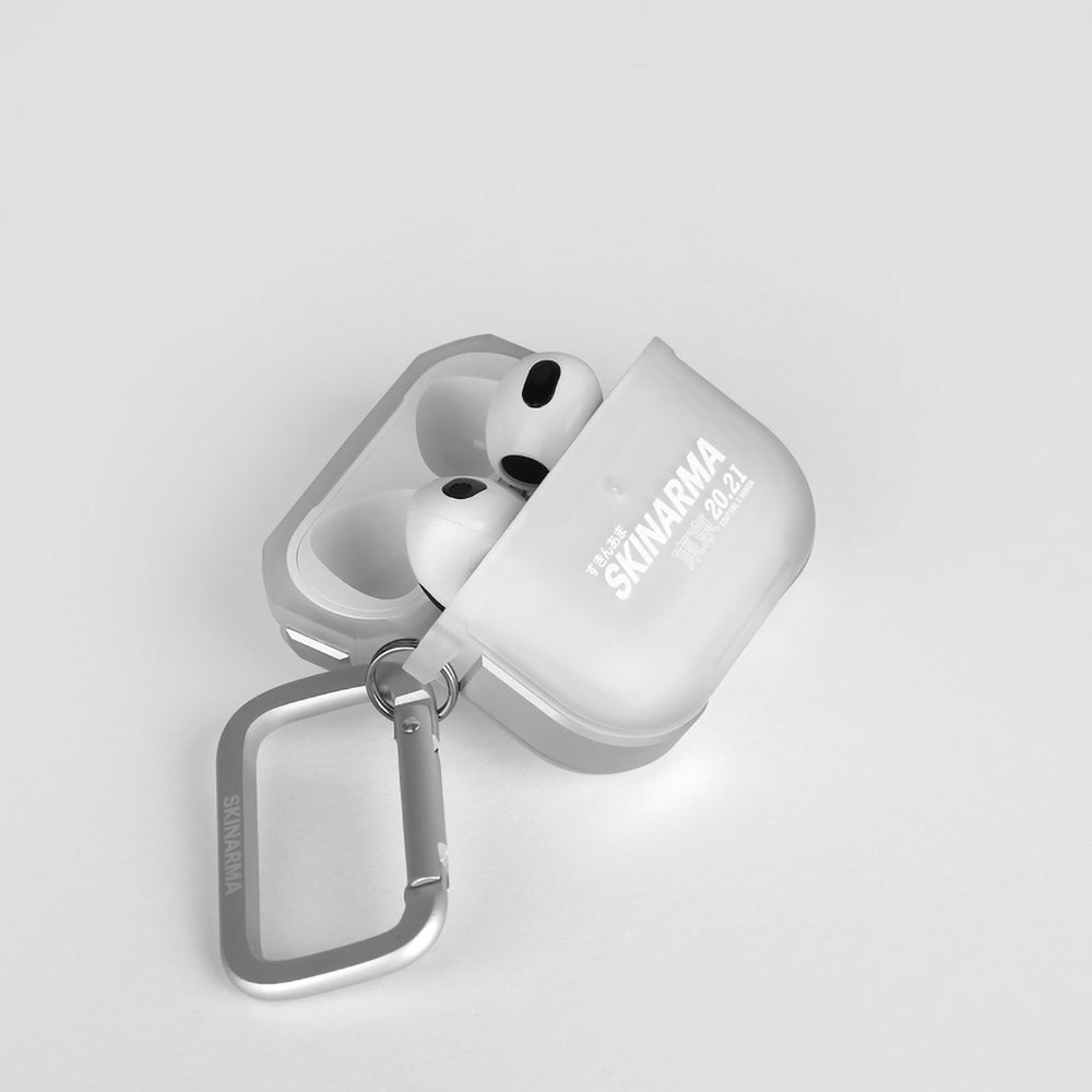 Apple Airpods 3. Nesil Kılıf SkinArma Transparan Mat Tasarım Kinzoku Kılıf Siyah