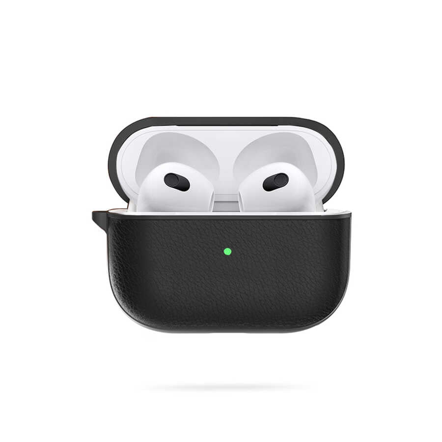 Apple Airpods 3.Nesil Kılıf Wiwu Calfskin Kılıf Yeşil