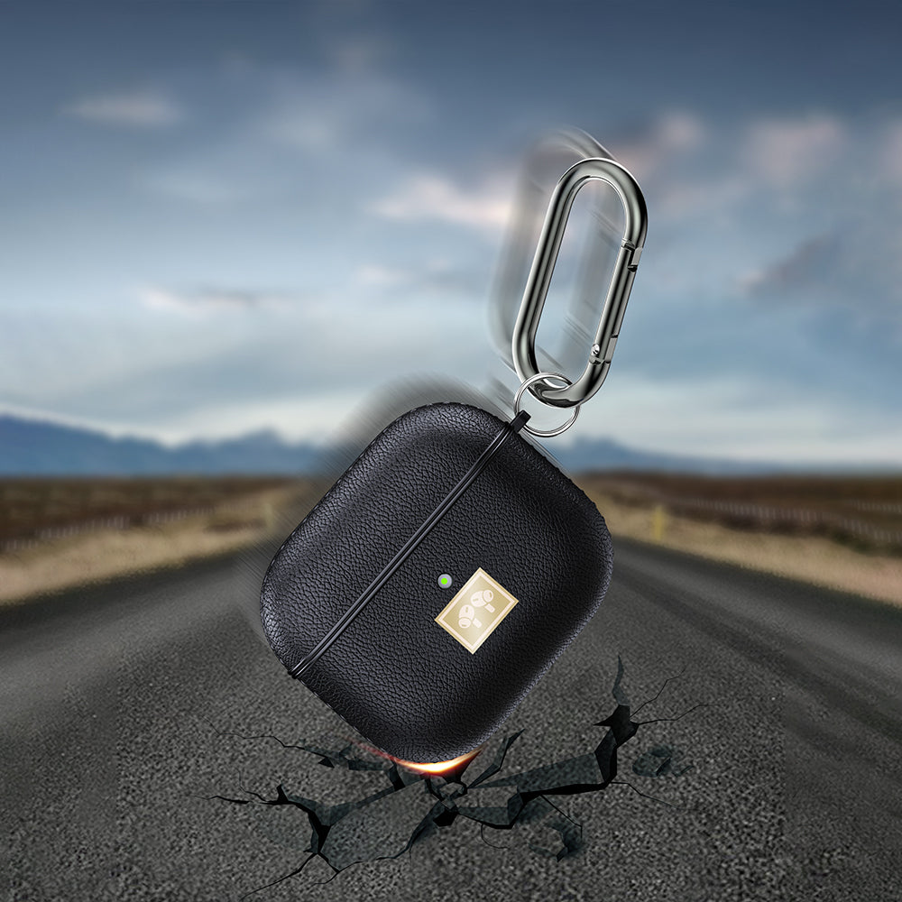 Apple Airpods 4 Kılıf Deri Görünümlü Askı Aparatlı Wlons Kılıf Koyu Yeşil