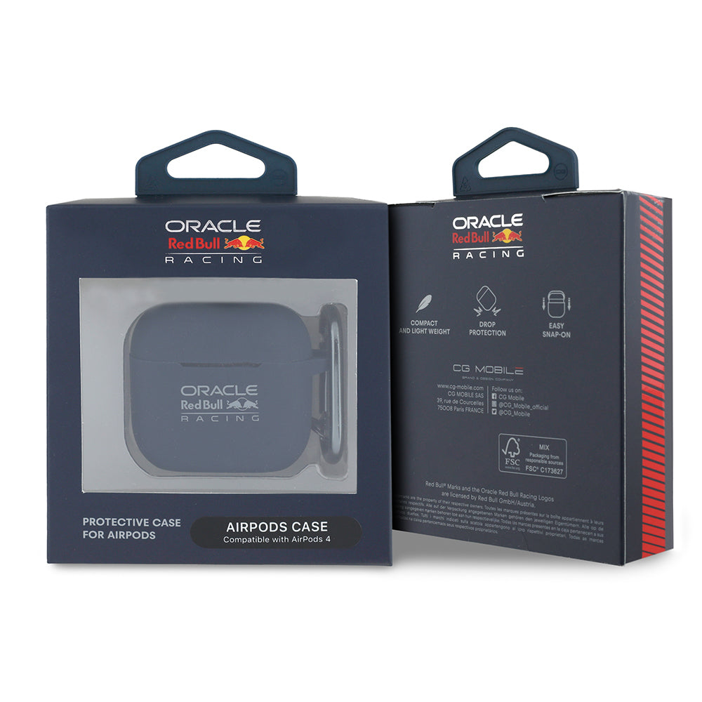 Apple Airpods 4 Kılıf Redbull Orjinal Lisanslı Baskı Logolu Askı Aparatlı Silikon Kapak Lacivert