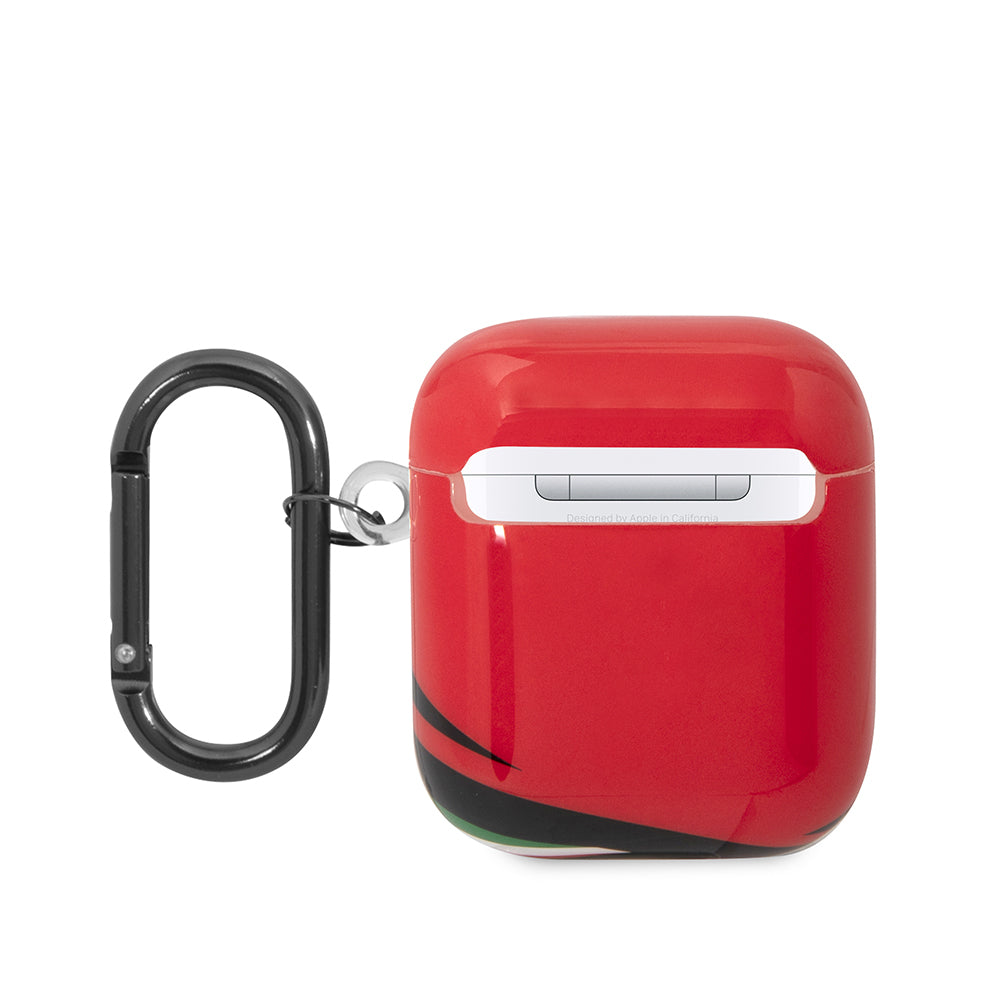 Apple Airpods Kılıf Ferrari Orjinal Lisanslı IML Baskılı Klasik Logolu TPU Kılıf Siyah