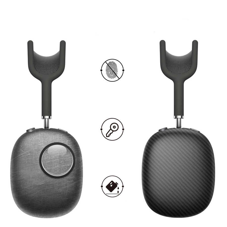 Apple Airpods Max Wiwu Armor Kevlar Koruyucu Kılıf Siyah
