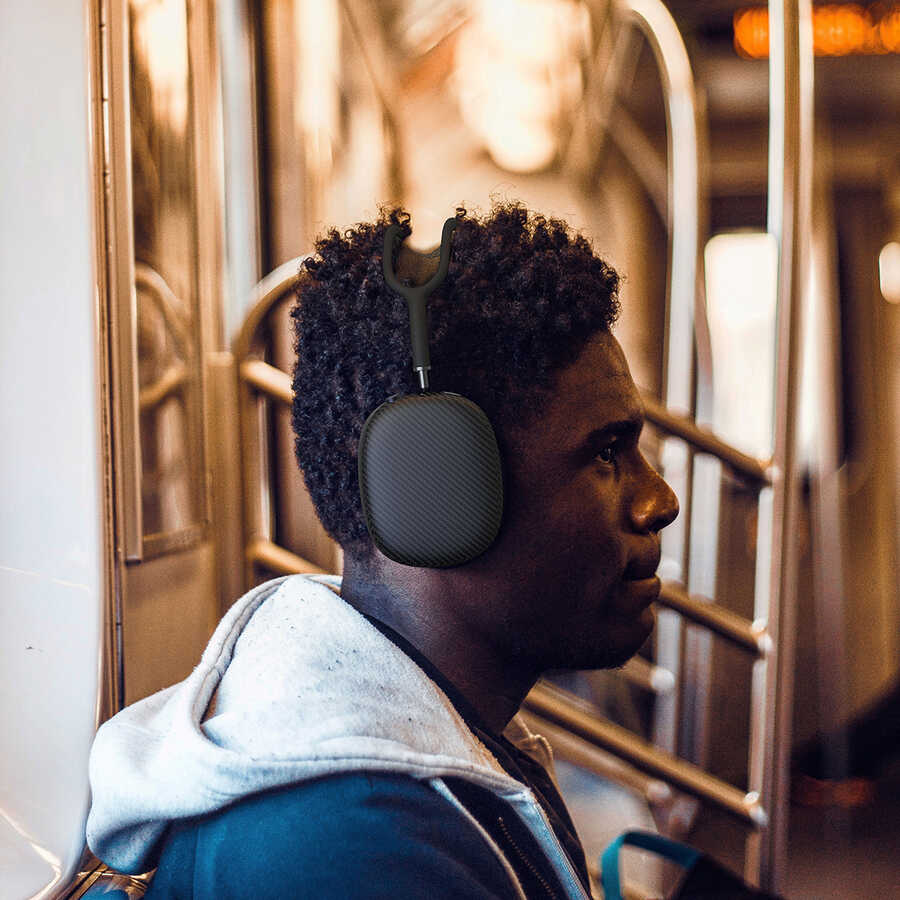 Apple Airpods Max Wiwu Armor Kevlar Koruyucu Kılıf Siyah