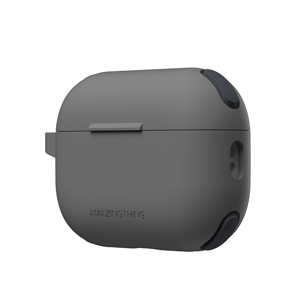 Apple Airpods Pro 2 Amazingthing Airbag Köşe Tasarımlı Omni Serisi Silikon Kapak Desert Titanyum