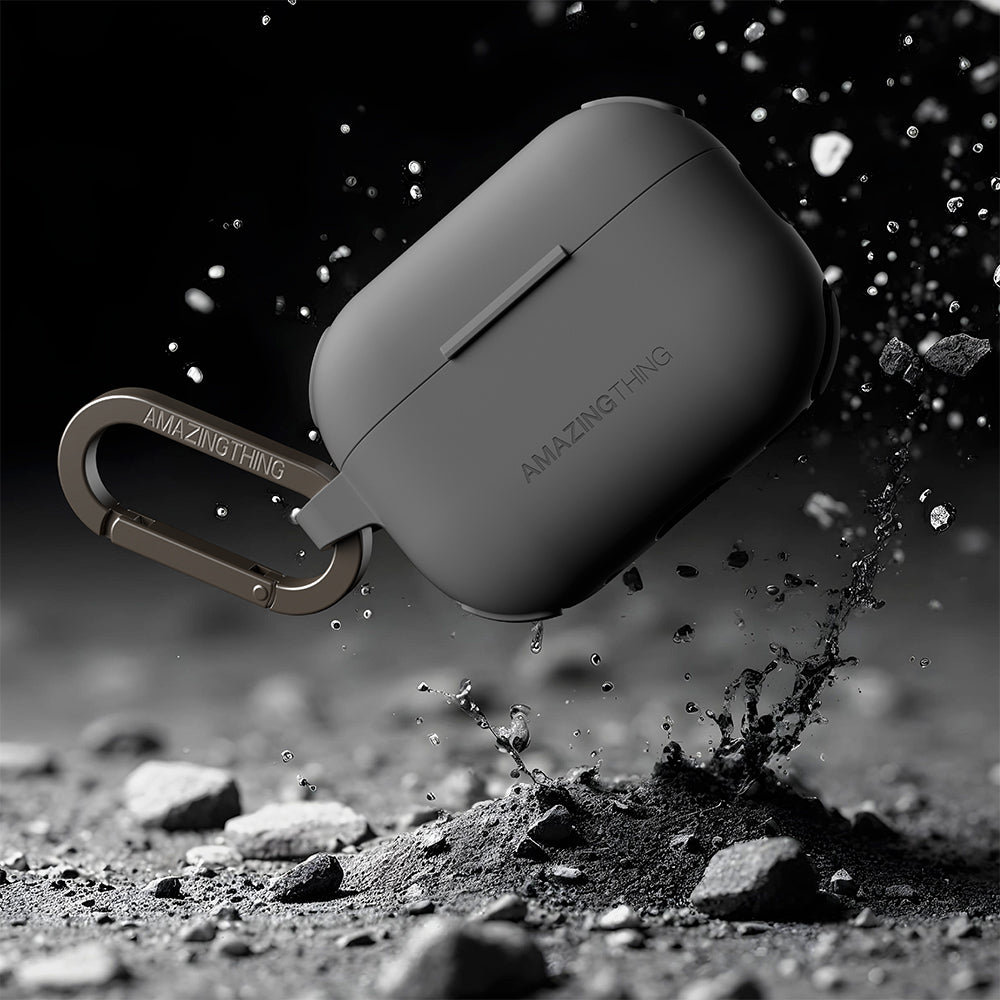 Apple Airpods Pro 2 Amazingthing Airbag Köşe Tasarımlı Omni Serisi Silikon Kapak Gri