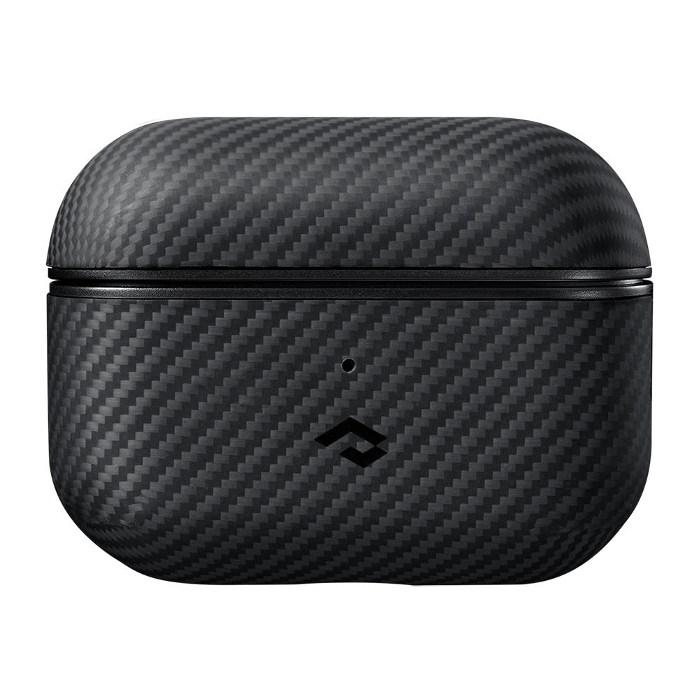 Apple Airpods Pro 2 Kılıf 600D Aramid Fiber Pitaka Classic Serisi Black-Grey Twill Kılıf Siyah-Gri