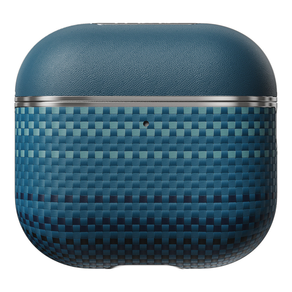 Apple Airpods Pro 2 Kılıf Aramid Fiber Pitaka Tactile Woven Sunset-Moonrise Serisi Kapak Kahverengi