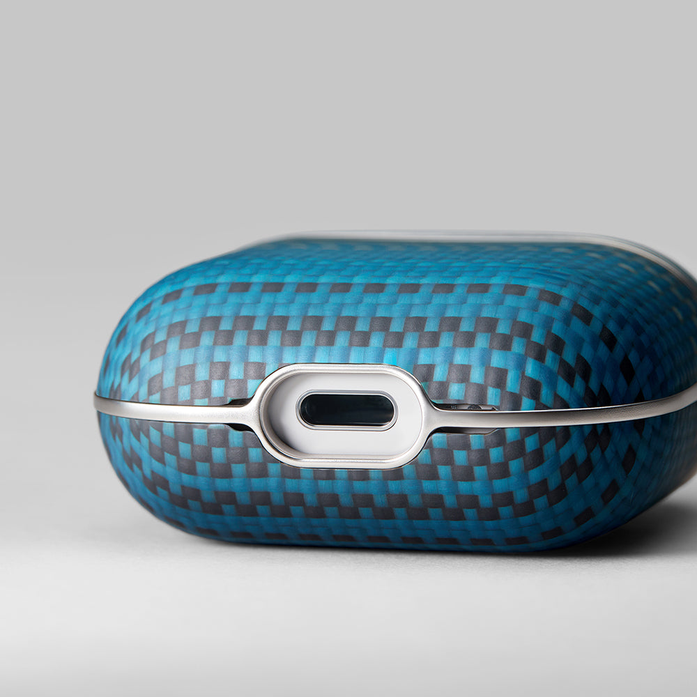 Apple Airpods Pro 2 Kılıf Aramid Fiber Pitaka Tactile Woven Sunset-Moonrise Serisi Kapak Kahverengi