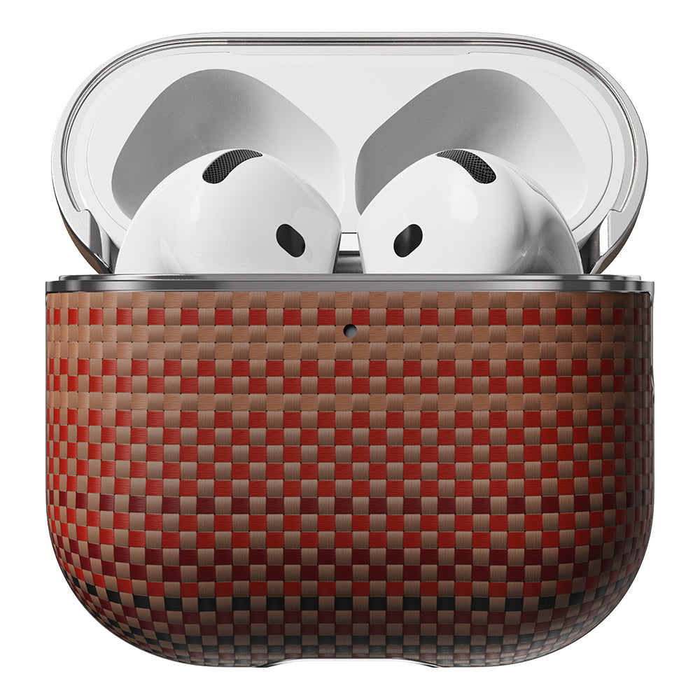 Apple Airpods Pro 2 Kılıf Aramid Fiber Pitaka Tactile Woven Sunset-Moonrise Serisi Kapak Mavi