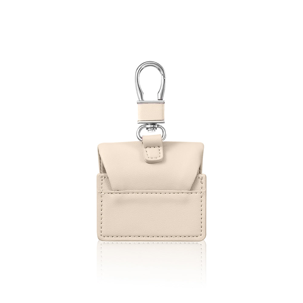 Apple Airpods Pro 2 Kılıf PU Deri Çanta Tasarımlı Taşlı Pynana Sugar Cube Serisi Kapak Pembe