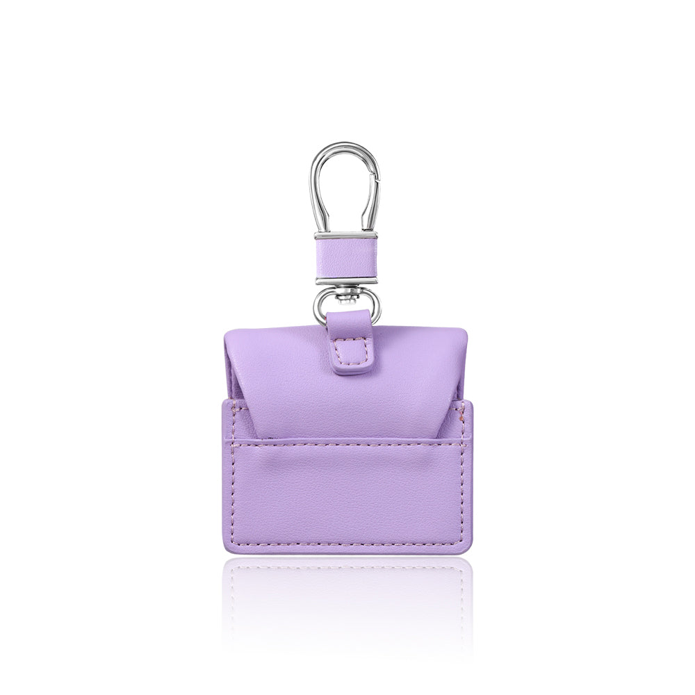 Apple Airpods Pro 2 Kılıf PU Deri Çanta Tasarımlı Taşlı Pynana Sugar Cube Serisi Kapak Bej