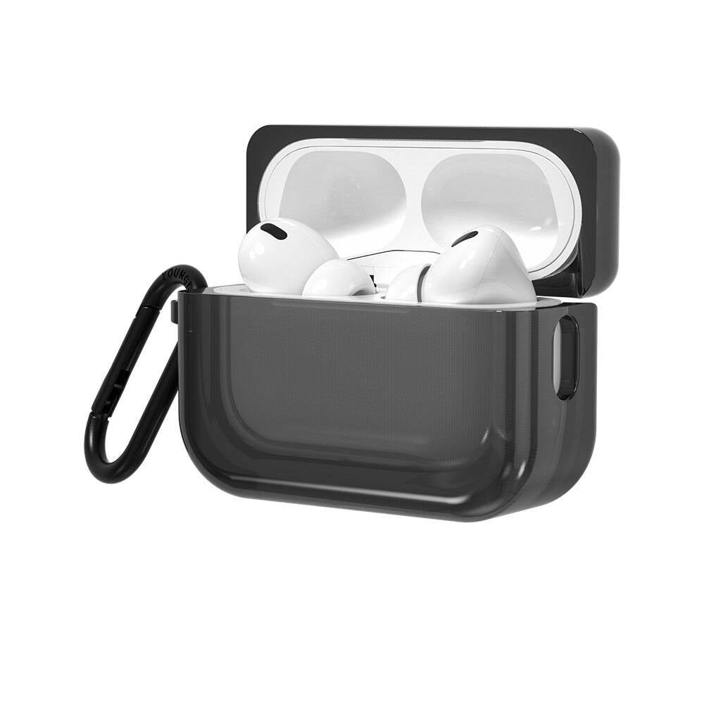 Apple Airpods Pro 2 Kılıf Saydam Jelly Tasarımlı Youngkit Candy Serisi Kılıf Mor