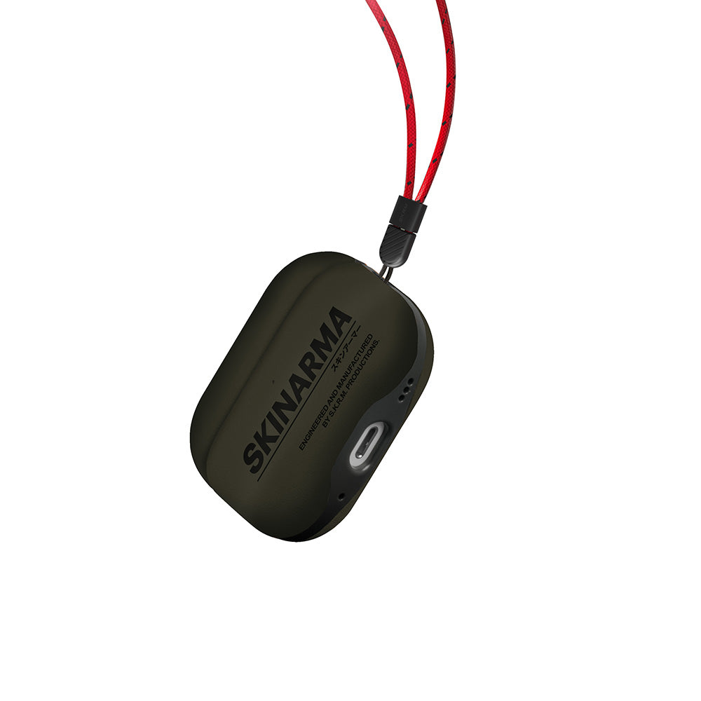 Apple Airpods Pro 2 Kılıf SkinArma PU Deri Tasarım Spunk Kılıf Koyu Yeşil