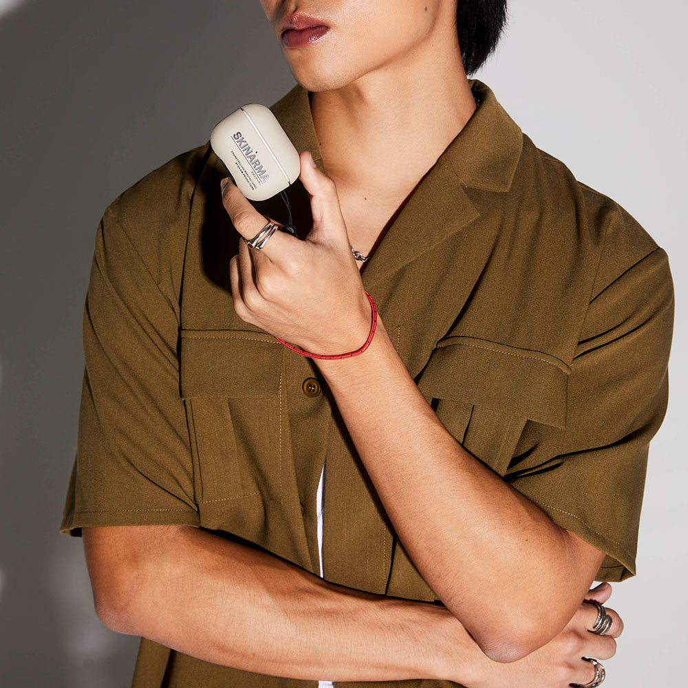 Apple Airpods Pro 2 Kılıf SkinArma PU Deri Tasarım Spunk Kılıf Koyu Yeşil