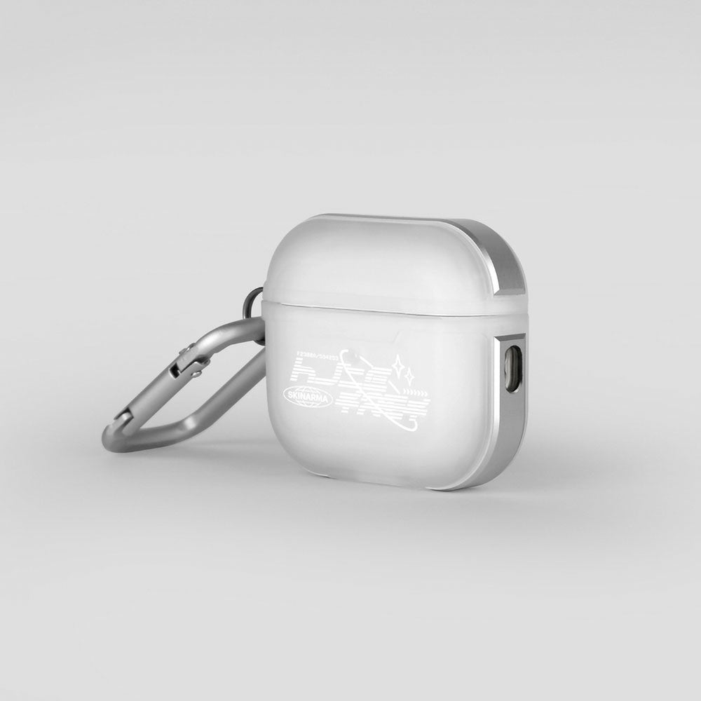 Apple Airpods Pro 2 Kılıf SkinArma Transparan Mat Tasarım Kinzoku Kılıf Beyaz