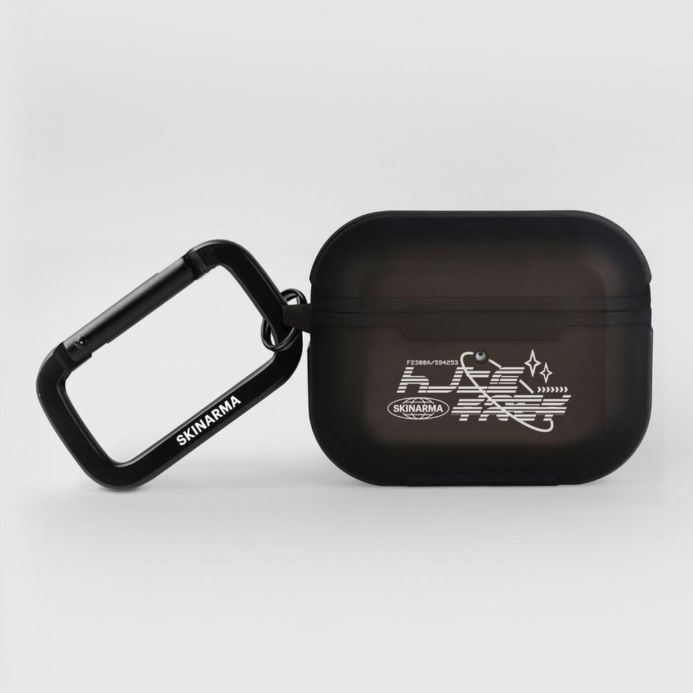 Apple Airpods Pro 2 Kılıf SkinArma Transparan Mat Tasarım Kinzoku Kılıf Siyah