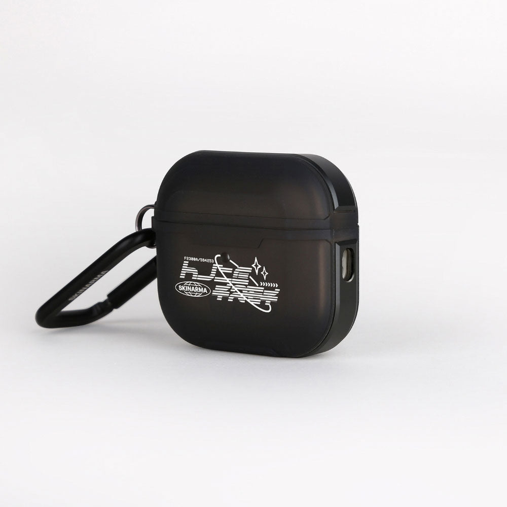 Apple Airpods Pro 2 Kılıf SkinArma Transparan Mat Tasarım Kinzoku Kılıf Siyah