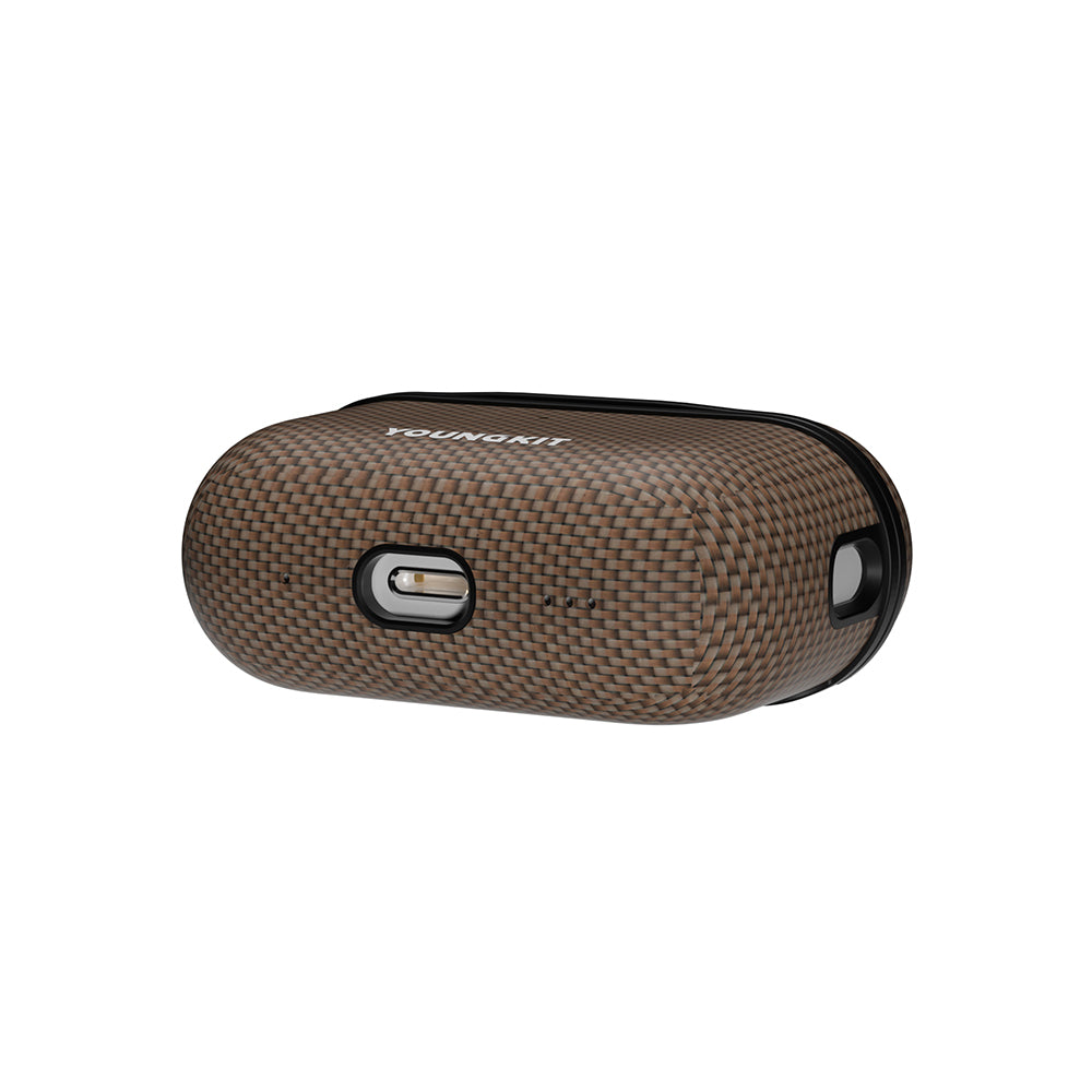 Apple Airpods Pro Kılıf M-safe Şarj Özellikli Aramid Fiber Youngkit 1500D Kevlar Extreme Wing Serisi Kapak Gold