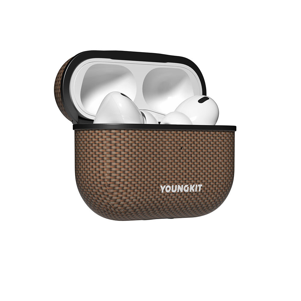 Apple Airpods Pro Kılıf M-safe Şarj Özellikli Aramid Fiber Youngkit 1500D Kevlar Extreme Wing Serisi Kapak Siyah