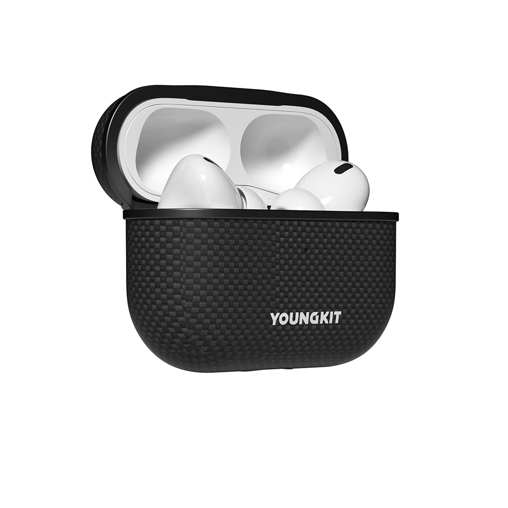 Apple Airpods Pro Kılıf M-safe Şarj Özellikli Aramid Fiber Youngkit 1500D Kevlar Extreme Wing Serisi Kapak Gold