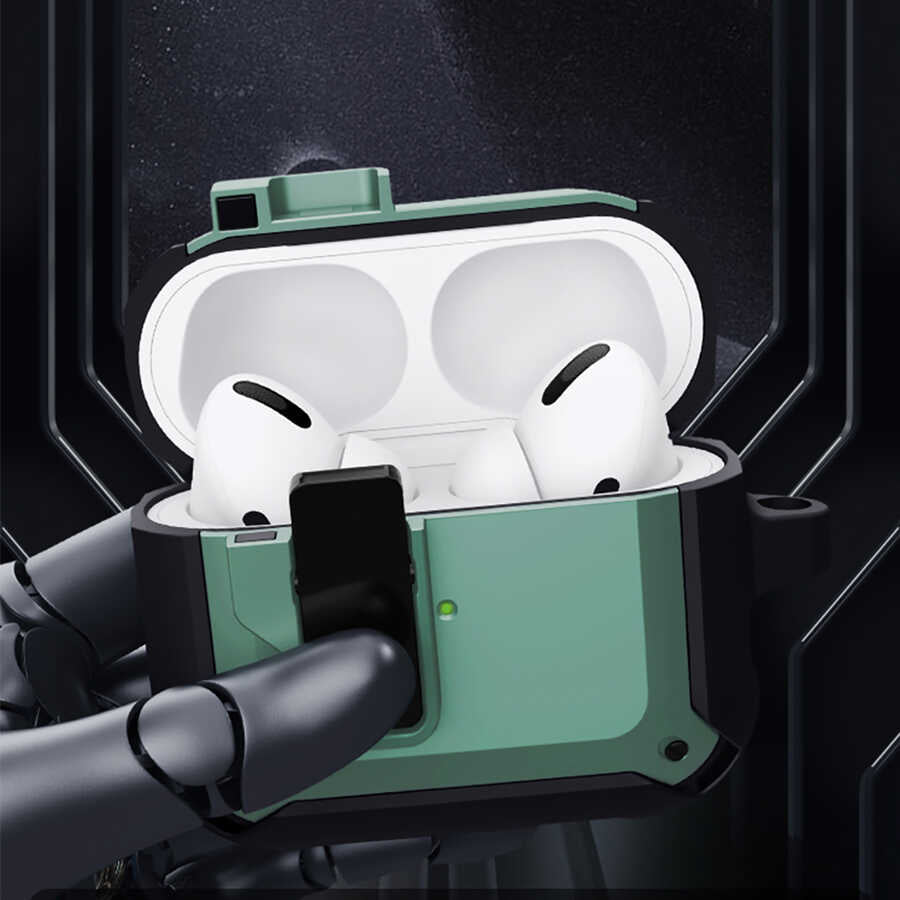 Apple Airpods Pro Kılıf Wiwu Mecha Kılıf Siyah
