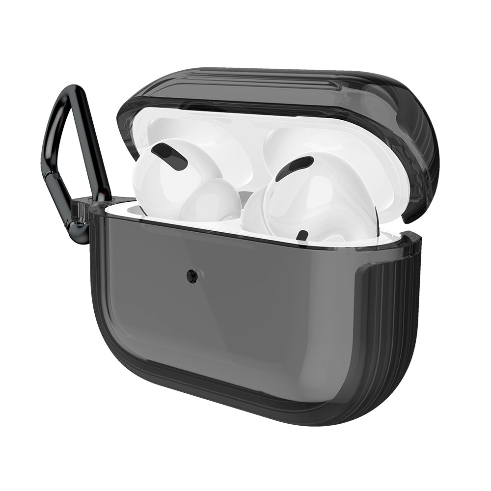 Apple Airpods Pro Raptic Clear Serisi Askı Aparatlı Kulaklık Kılıfı Siyah
