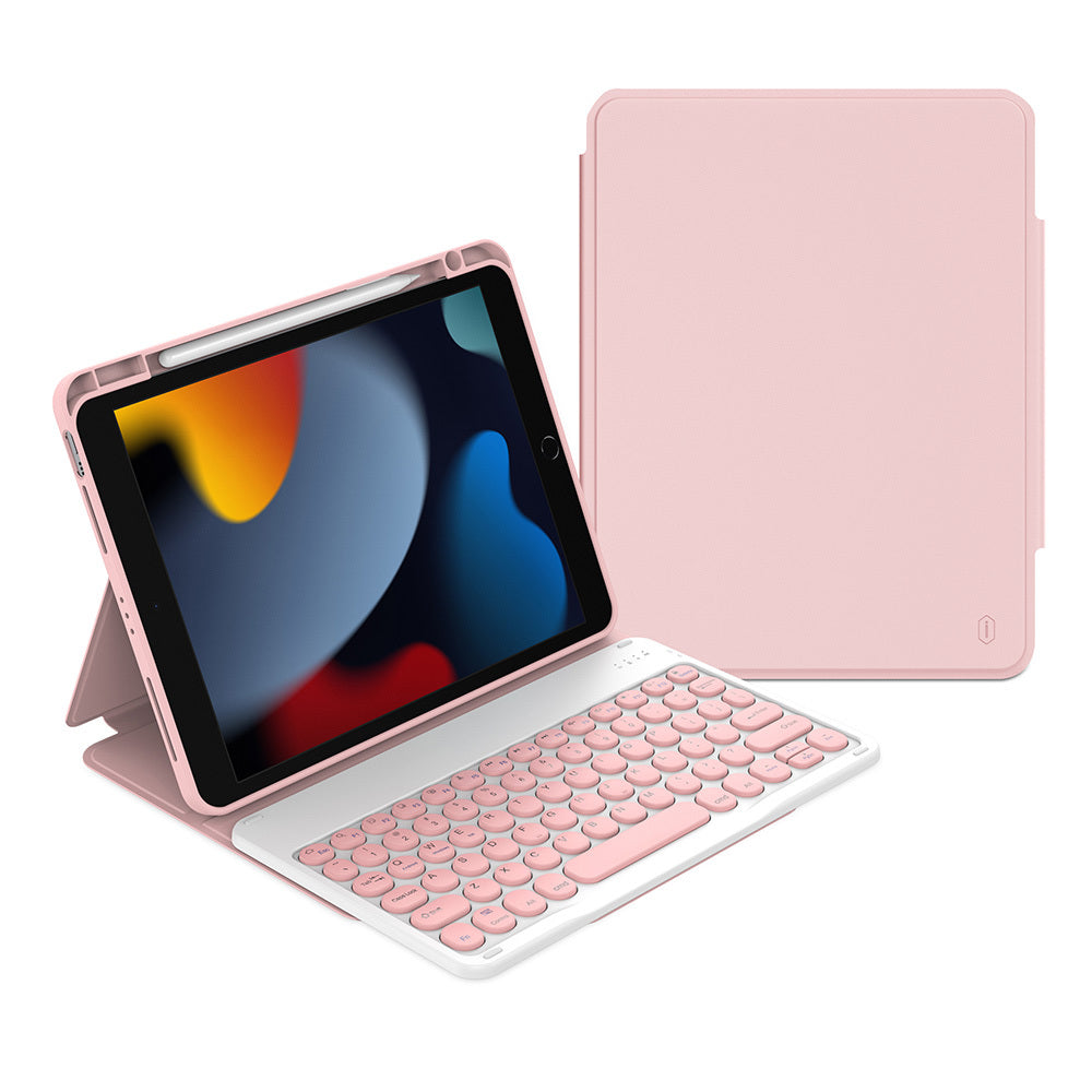Apple iPad 10.2 2021 (9.Nesil) Wiwu Protective Gizli Kalem Bölmeli Klavyeli Kılıf Siyah