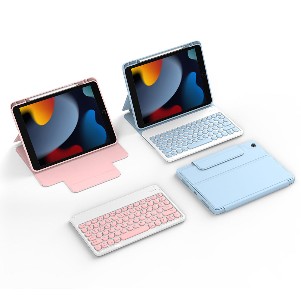 Apple iPad 10.2 (8.Nesil) Wiwu Protective Gizli Kalem Bölmeli Klavyeli Kılıf Siyah