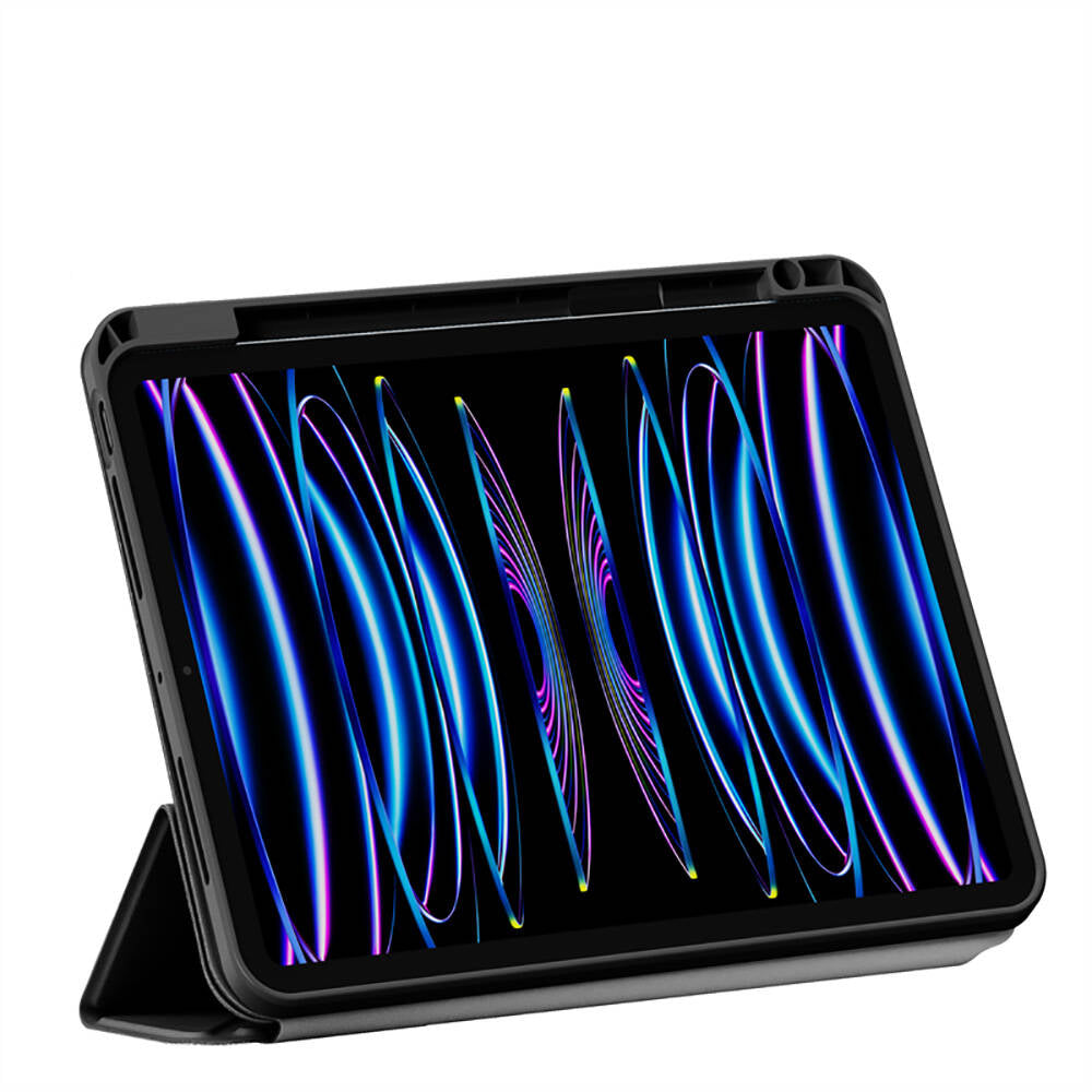 Apple iPad 10.9 2022 (10.Nesil) Wiwu 360° Dönebilen Standlı Magnetik Koruyucu Tablet Kılıfı Gri