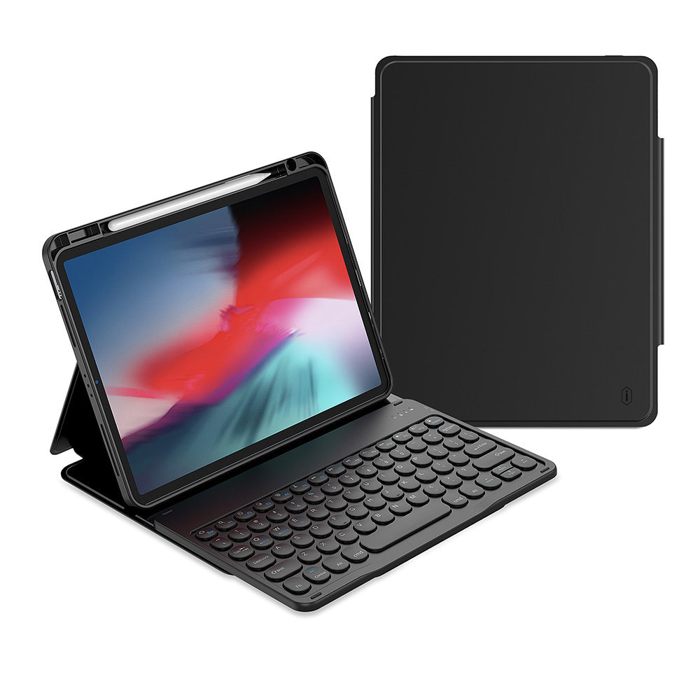 Apple iPad 10.9 2022 (10.Nesil) Wiwu Protective Gizli Kalem Bölmeli Klavyeli Kılıf Mavi