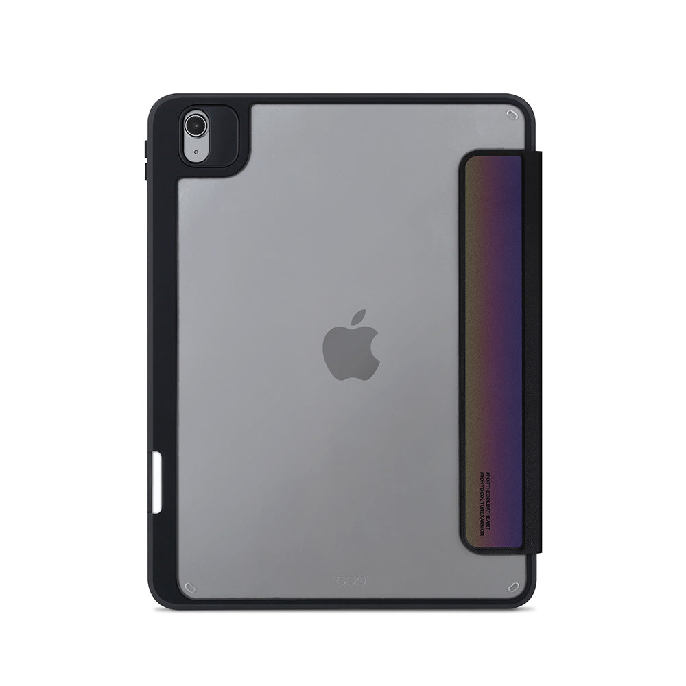 Apple iPad Air 10.9 2020 (4.Nesil) Kılıf SkinArma Holografik Tasarımlı Arkası Şeffaf Çıkarılabilir Magnetik Kira Kobai Kılıf Colorful